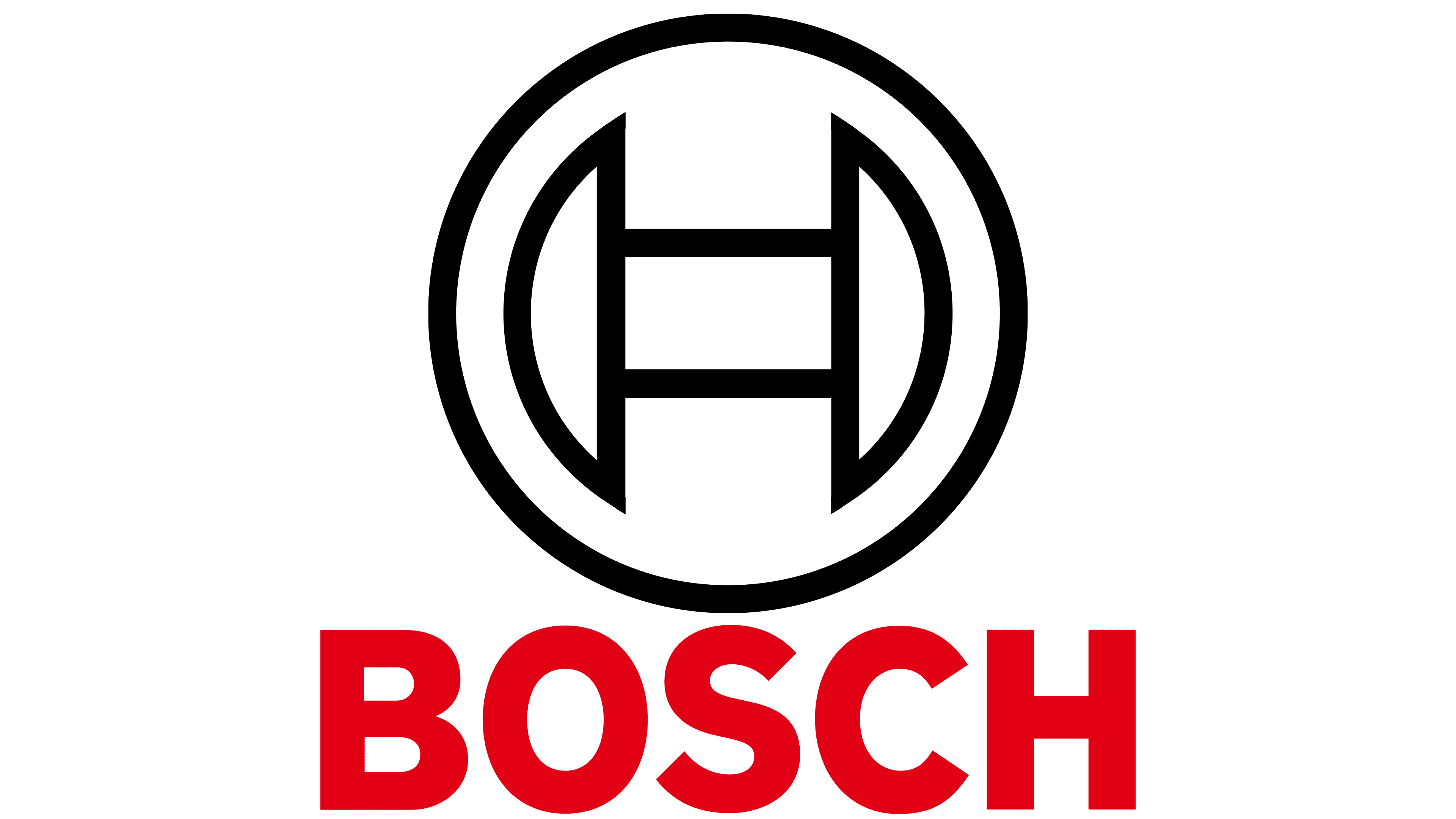 Bosch logo featuring a stylized 'H' inside a circle above red text.