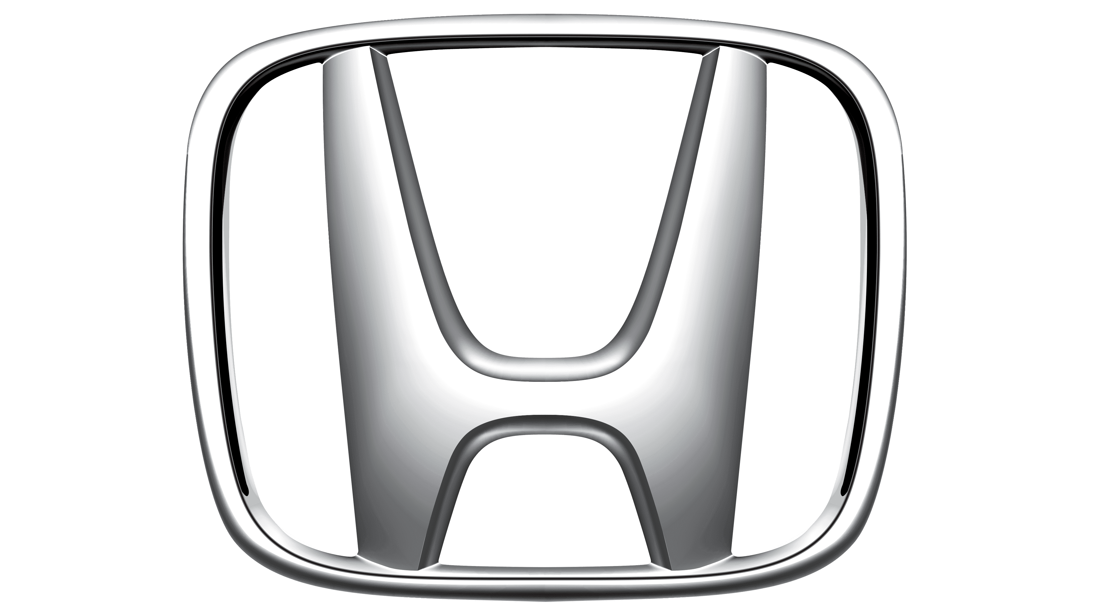 Silver Honda car logo with a metallic finish.