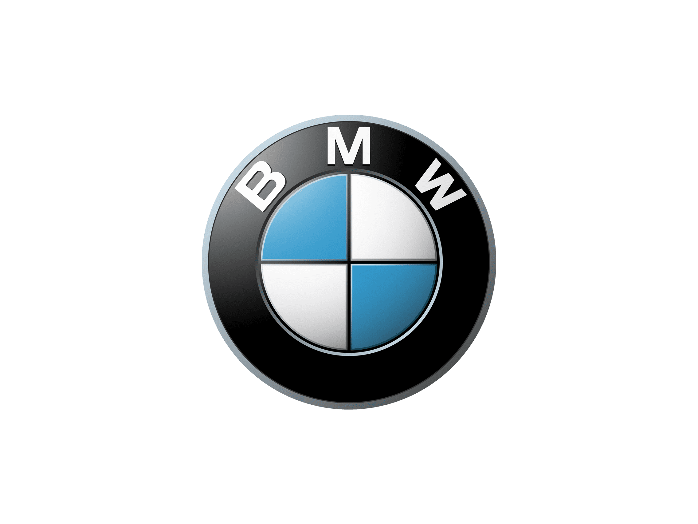 BMW logo with classic blue and white quadrants.
