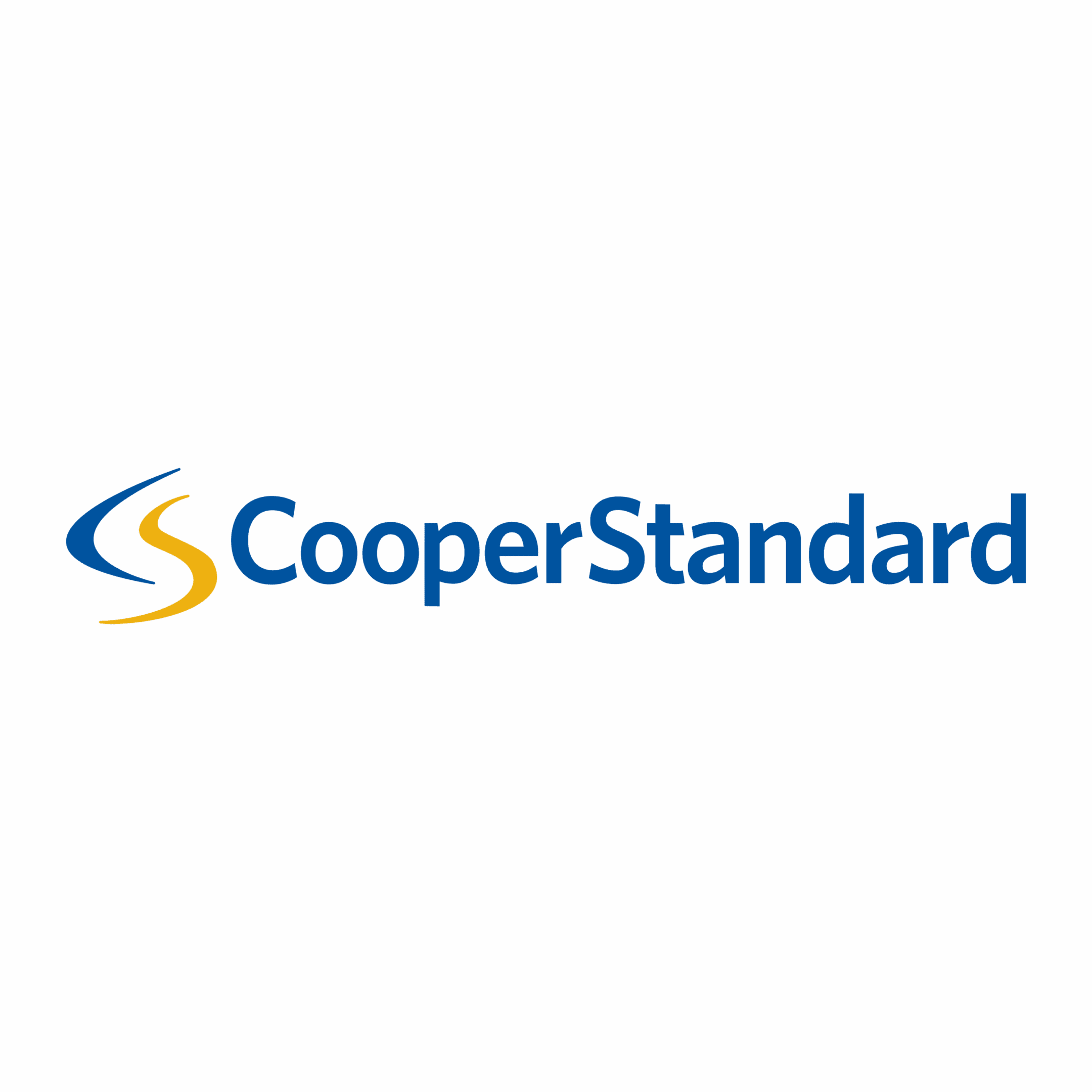 Logo of Cooper Standard with stylized 'S' and blue text.